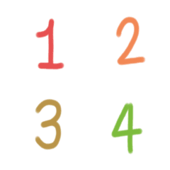 [LINE絵文字] Number colorの画像