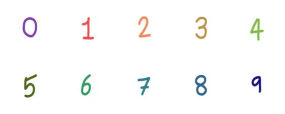 [LINE絵文字]Number colorの画像一覧