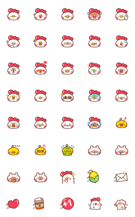 [LINE絵文字]bibi popcorn Emojiの画像一覧