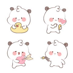 [LINE絵文字] White Panda (Emoji)の画像