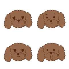 [LINE絵文字] Poodle Mibao emojisの画像