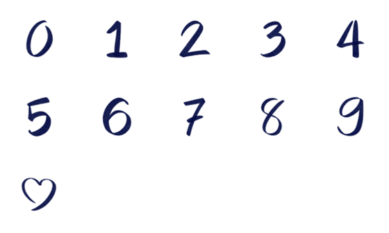 [LINE絵文字]Formal Written Numbersの画像一覧