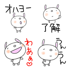 [LINE絵文字] 毎日あいさつ絵文字なかいさんちのうさぎ 2の画像