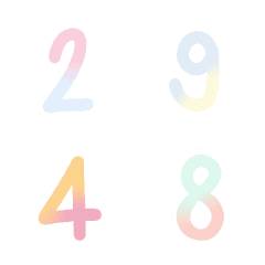 [LINE絵文字] number pastel very cute emojiの画像