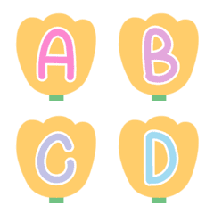 [LINE絵文字] Emoji A-Z Tulipの画像
