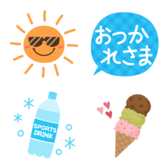 [LINE絵文字] 動く♡夏 絵文字の画像