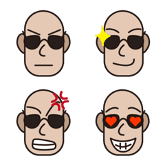 [LINE絵文字] Bald head, mean man.の画像