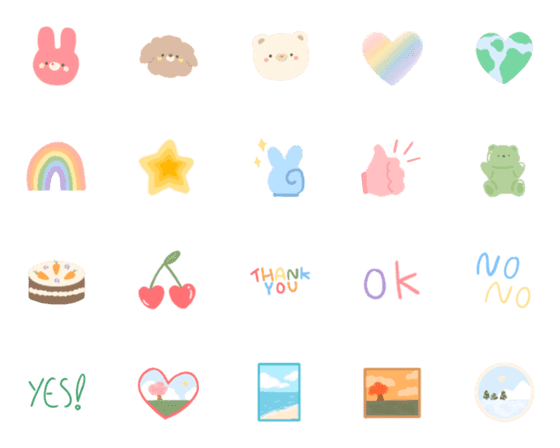 [LINE絵文字]koko's emoji 3の画像一覧