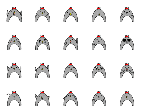 [LINE絵文字]にわとりペンギン絵文字の画像一覧