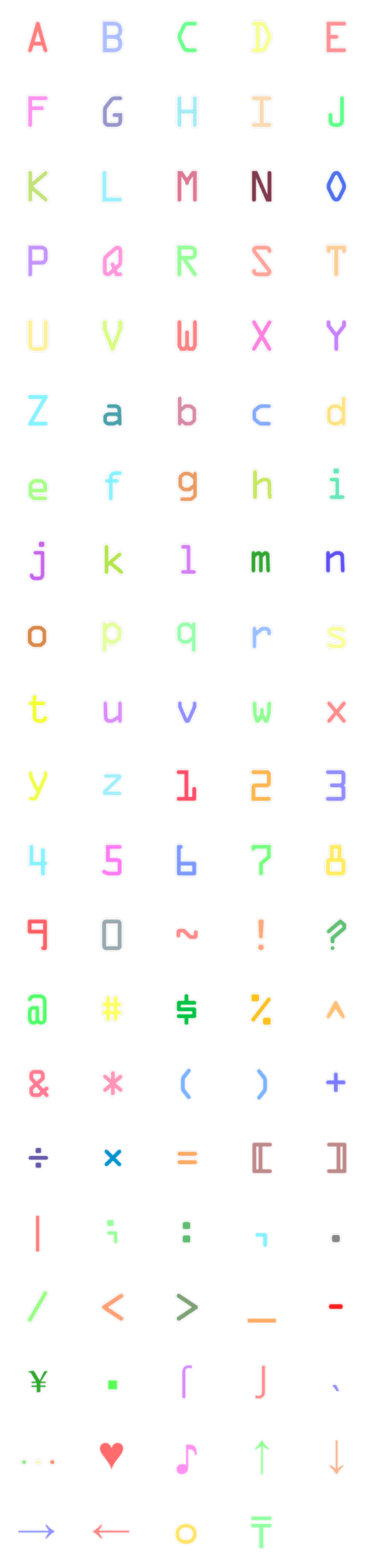 [LINE絵文字]Letter Type Aの画像一覧