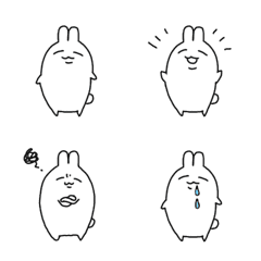 [LINE絵文字] 丸いうさぎみたいな生き物の画像