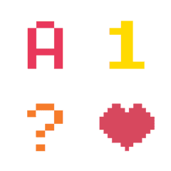 [LINE絵文字] Pixel alphabets vol.2の画像