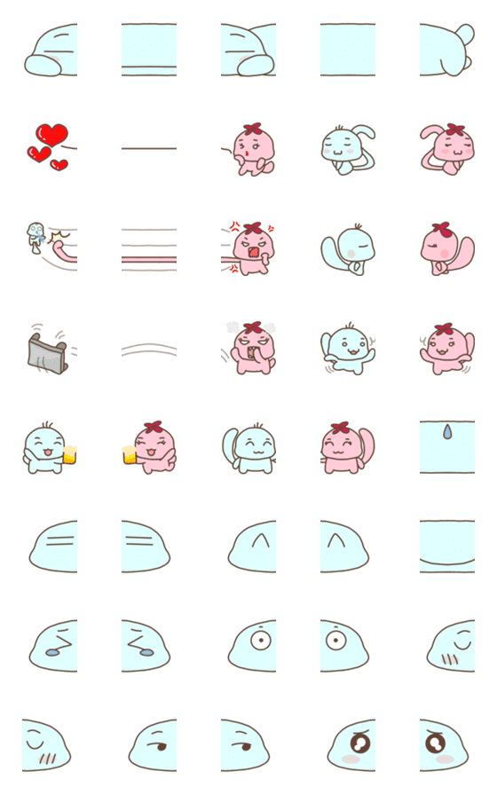 [LINE絵文字]Combination emoji of little KA and NIの画像一覧