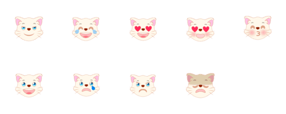 [LINE絵文字]Cat Emoji'sの画像一覧