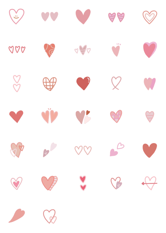 [LINE絵文字]full of love patternの画像一覧