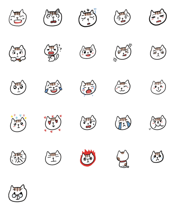 [LINE絵文字]Strange cat catの画像一覧