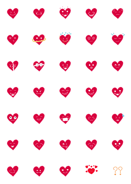 [LINE絵文字]Heart Heart v.1の画像一覧