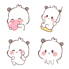 [LINE絵文字] White Panda (Emoji) 2の画像