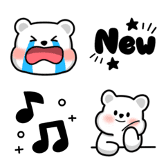 [LINE絵文字] Bear White and black.の画像