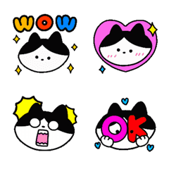 [LINE絵文字] カラフルシンプルキャットの画像