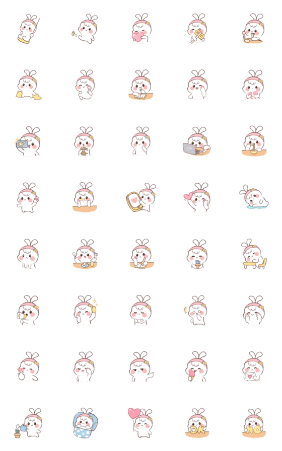 [LINE絵文字]Bunny Idea (Emoji)の画像一覧