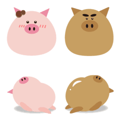 [LINE絵文字] Snack ＆ Potato Pigggsの画像