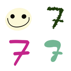 [LINE絵文字] Pink green numberの画像