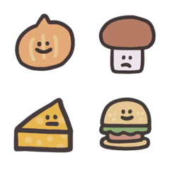 [LINE絵文字] food black stickerの画像