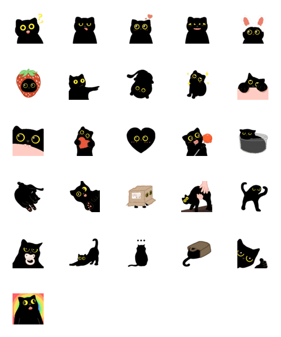 [LINE絵文字]vv's cute catの画像一覧