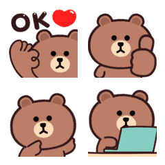 [LINE絵文字] Emoji BROWNの画像