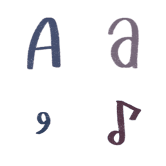 [LINE絵文字] Cute handwriting alphabet ABC emoji V2の画像