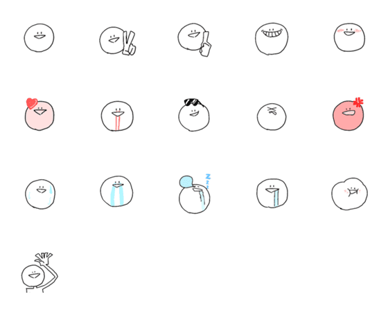 [LINE絵文字]POPPIN EMOJIの画像一覧