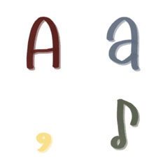 [LINE絵文字] Cute handwriting alphabet ABC emoji V4の画像