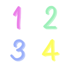 [LINE絵文字] Four Color Numbers V2の画像