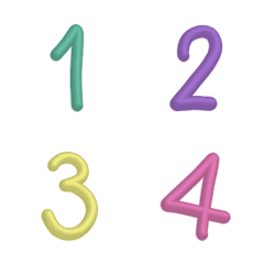 [LINE絵文字] Four Color Numbers V4の画像