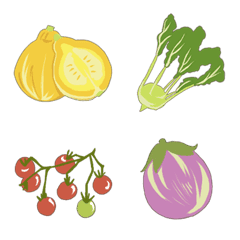 [LINE絵文字] 大人向け！めずらしい野菜・ロマネスコなどの画像