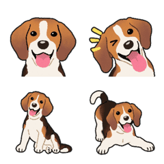 [LINE絵文字] ビーグル（犬）の画像