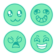 [LINE絵文字] green emoji moodの画像