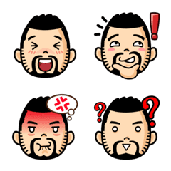 [LINE絵文字] Happy Beard Manの画像