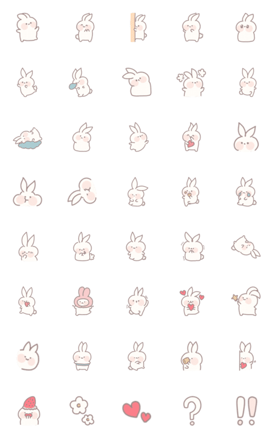 [LINE絵文字]Pikkalik : rabbitの画像一覧