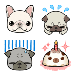 [LINE絵文字] 3ブヒ犬！絵文字の画像