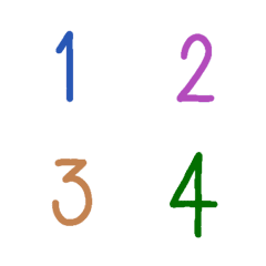 [LINE絵文字] Number Writting 4 Colorの画像