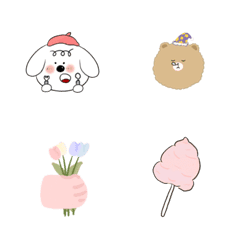 [LINE絵文字] Fluffy n friends EMOJI Iの画像