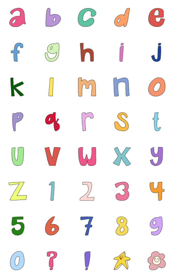 [LINE絵文字]Alphabet and number emojiの画像一覧