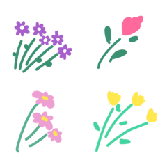 [LINE絵文字] いつでも使えるお花の絵文字の画像