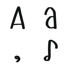 [LINE絵文字] Cute handwriting alphabet ABC emoji V9の画像