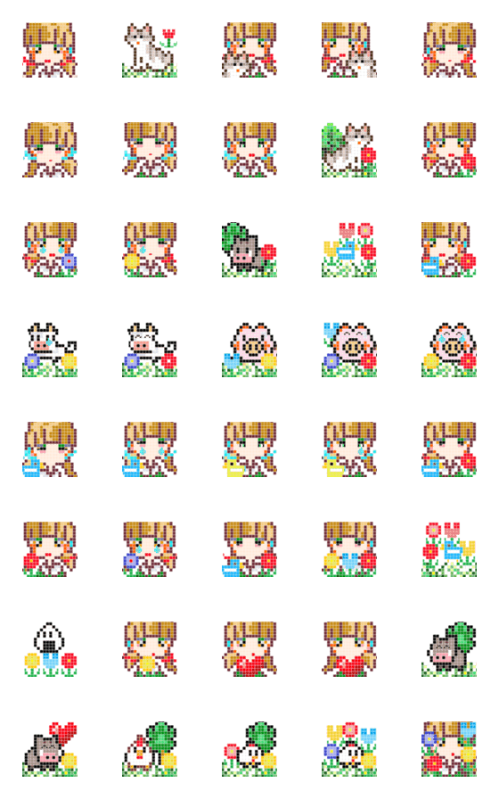 [LINE絵文字]✨Kちゃん✨ドット絵文字♡♡の画像一覧