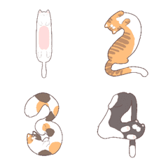 [LINE絵文字] Cat Numberの画像