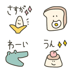 [LINE絵文字] 毎日かわいい食べ物たち♡の画像