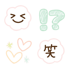 [LINE絵文字] もこもこ♡動くファンシー絵文字①の画像